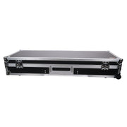 ProX XS-TMC1012WLTFSTND DJ Coffin Flight Case for (2) 1200 Style Turntables 10-inch 12-inch Mixers with Sliding Laptop Shelf and Wheels