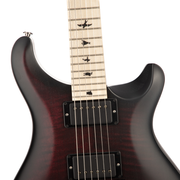 PRS Dustie Waring Signature CE24 Electric Guitar - Satin Fire Red w/Black Wrap Custom Color