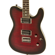 Fender Custom Telecaster FMT HH Electric Guitar in Black Cherry Burst