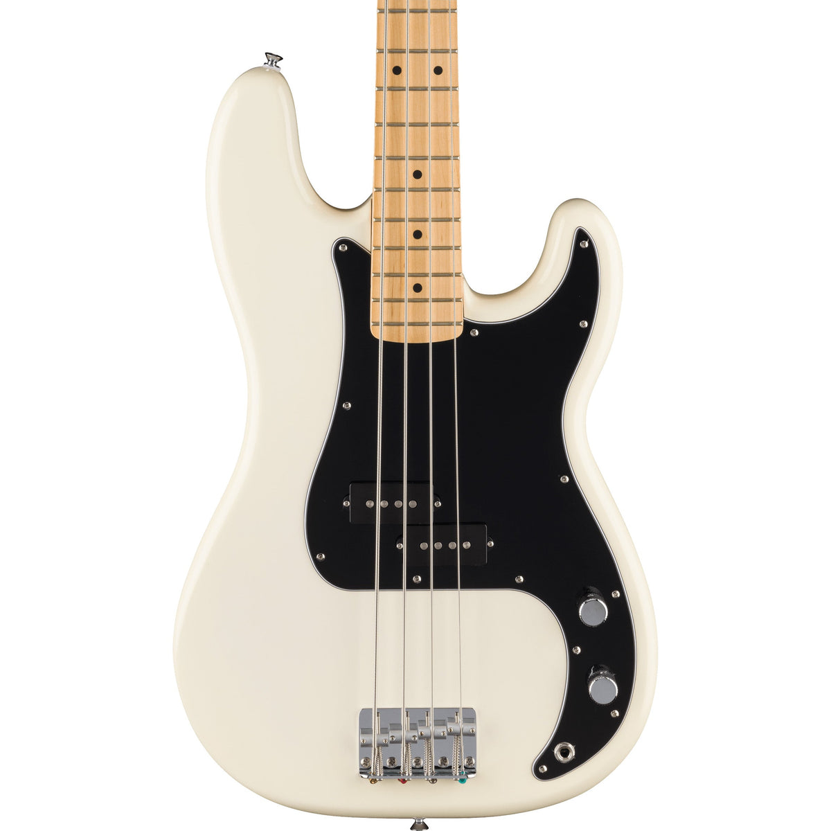 Fender Standard Precision Bass - Maple Fingerboard, Black Pickguard, Olympic White
