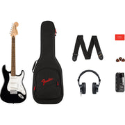 Squier Affinity Series Stratocaster Mustang Micro Pack - Laurel Fingerboard, Black