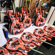 Charvel San Dimas Guitar Submarine Camo Masterbuilt by Red Dave, Custom Art by Dan Lawrence