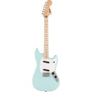 Squier Sonic Mustang Guitar - Maple Fingerboard, White Pickguard, Daphne Blue
