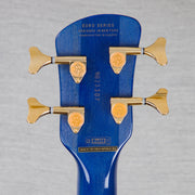 Spector Euro 4 LT Poplar Burl Over Ash Electric Bass Guitar - Faded Light Blue Gloss - CHUCKSCLUSIVE - #]C121NB23307