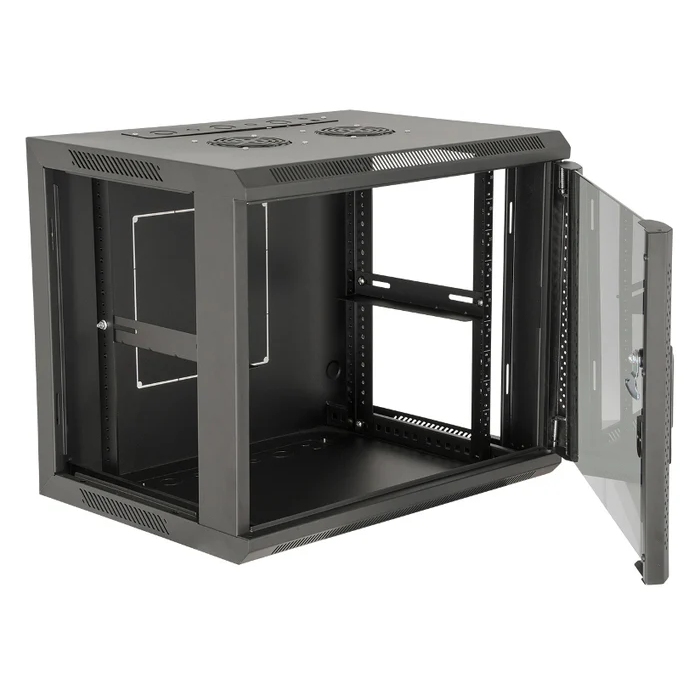 Gator GRW1009509 9U Fixed Wall Rack with Glass Door