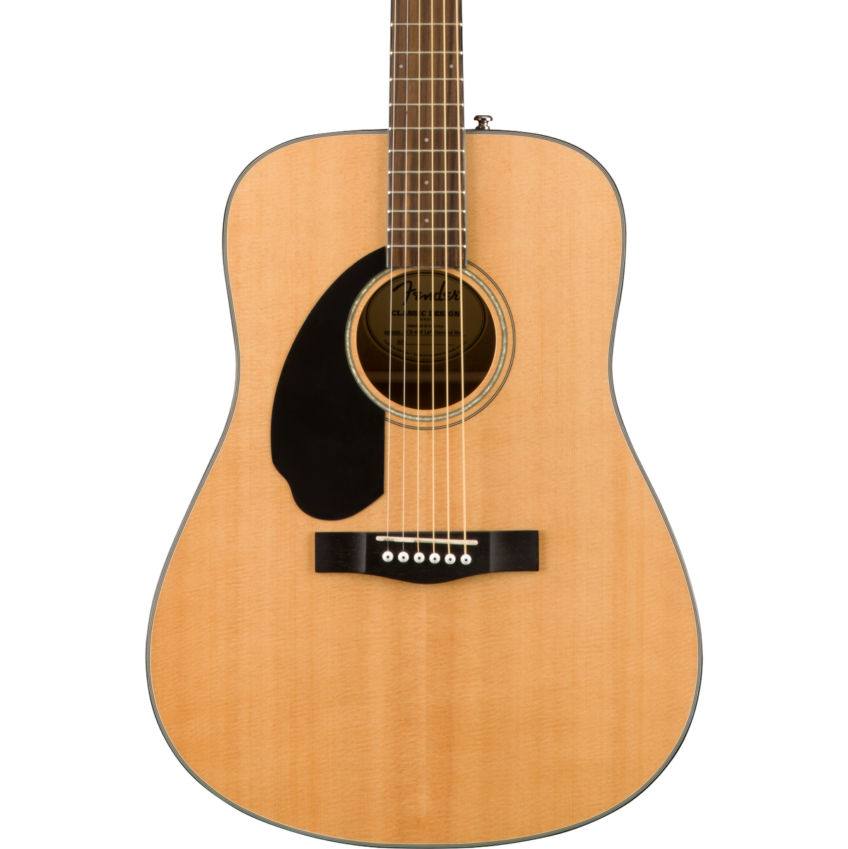 Fender CD-60S Left Handed Acoustic Guitar - Walnut Fingerboard, Natural