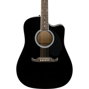 Fender FA-125CE Dreadnought Acoustic Electric Guitar - Black