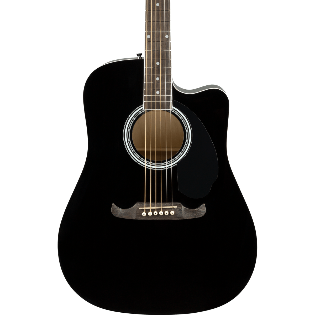 Fender FA-125CE Dreadnought Acoustic Electric Guitar - Black