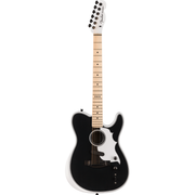 Fender Jack White Triplesonic Acoustasonic Telecaster - Satin Arctic White w/ Black Top