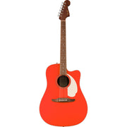 Fender California Standard Redondo CE Acoustic/Electric - Ivory Pickguard, Fiesta Red