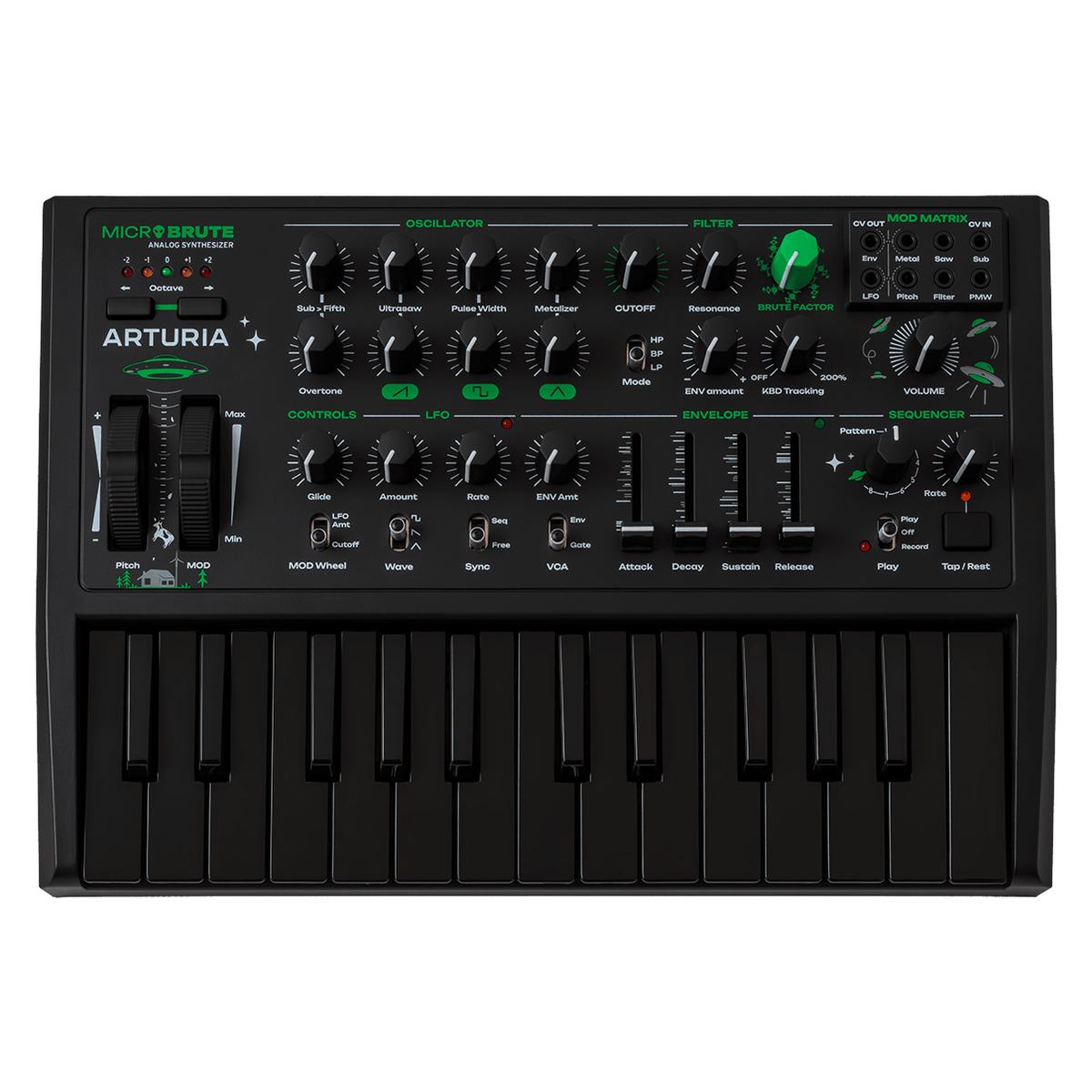 Arturia MicroBrute UFO Analog Keyboard Synthesizer