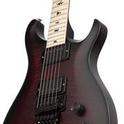 PRS Dustie Waring Signature CE24 Electric Guitar - Satin Fire Red w/Black Wrap Custom Color