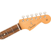 Fender Noventa Stratocaster Electric Guitar - Crimson Red Transparent, Pau Ferro Fingerboard