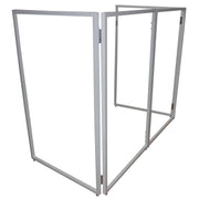 ProX XF-4X3048W MK2 Four Panel Collapse and Go DJ Facade with White Frame and Carry Bag