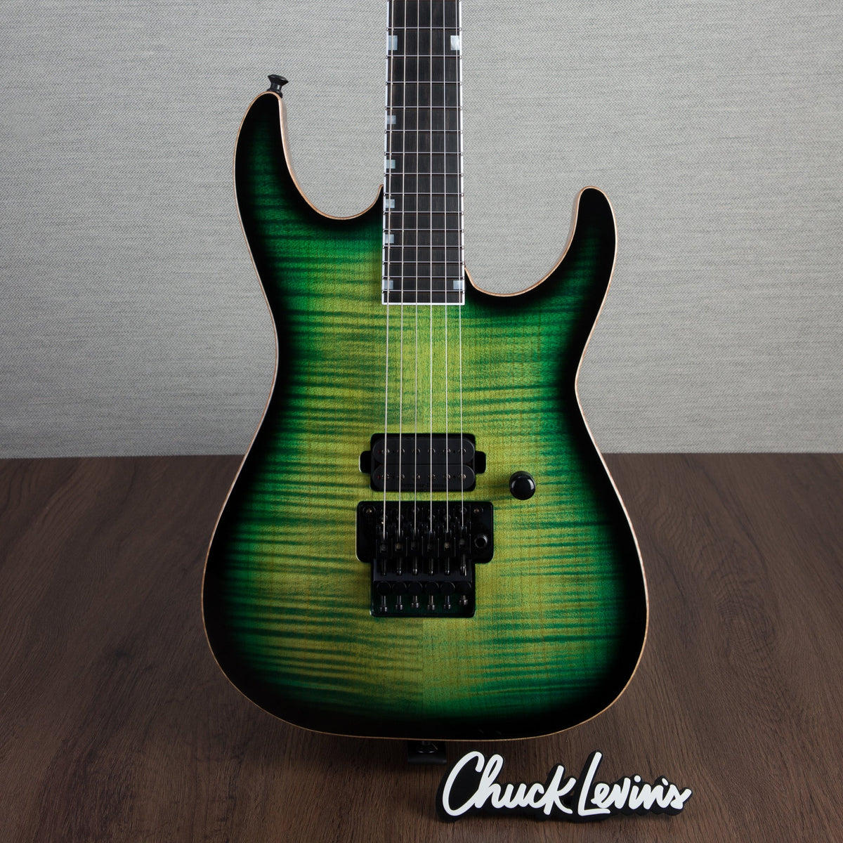 ESP USA M-I FR-DLX Flamed Maple Electric Guitar - Dark Lime Sunburst - #US23093