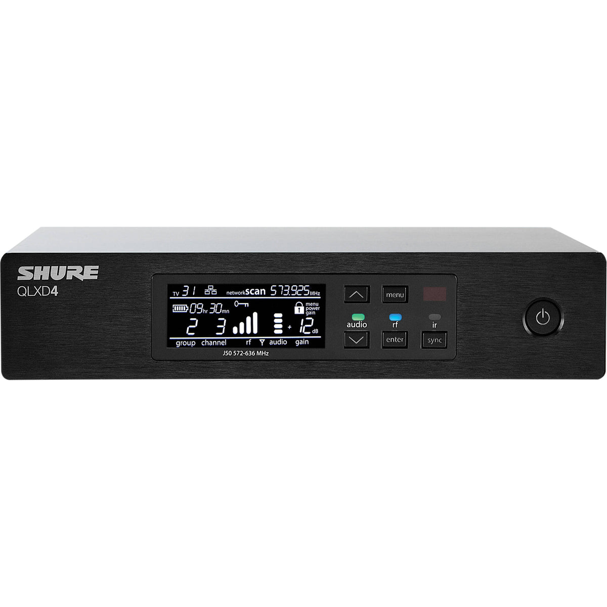 Shure QLXD4 Digital Wireless Receiver - G50: 470 to 534 MHz