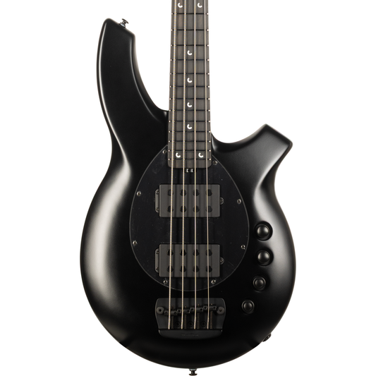 Ernie Ball Music Man Bongo HH 4-String Electric Bass Guitar - Stealth Black
