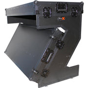 ProX DJ Z-Table MK2 Portable Z-Style DJ Table Flight Case w/Handles & Wheels - Black