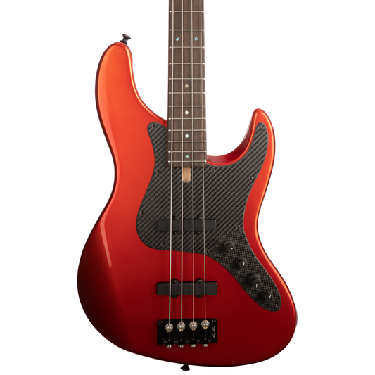 Brubaker JXB-4 Standard Bass Guitar - Tangerine Metallic