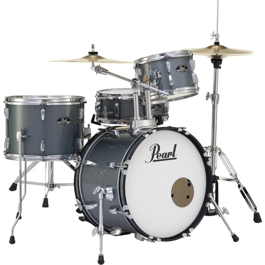 Pearl Roadshow Complete 4-Piece Drum Set with Hardware and Cymbals - Charcoal Metallic
