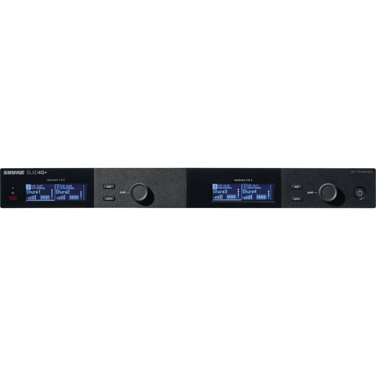 Shure SLXD4Q+ Quad Wireless Receiver - G57 Band