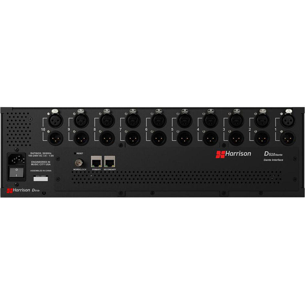 Harrison Audio D510dante AoIP Interface for D510r 500-Series Rack