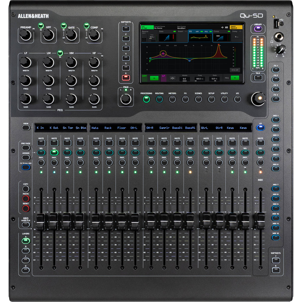 Allen & Heath Qu-5D 32 Channel Digital Mixer with 16x16 Dante