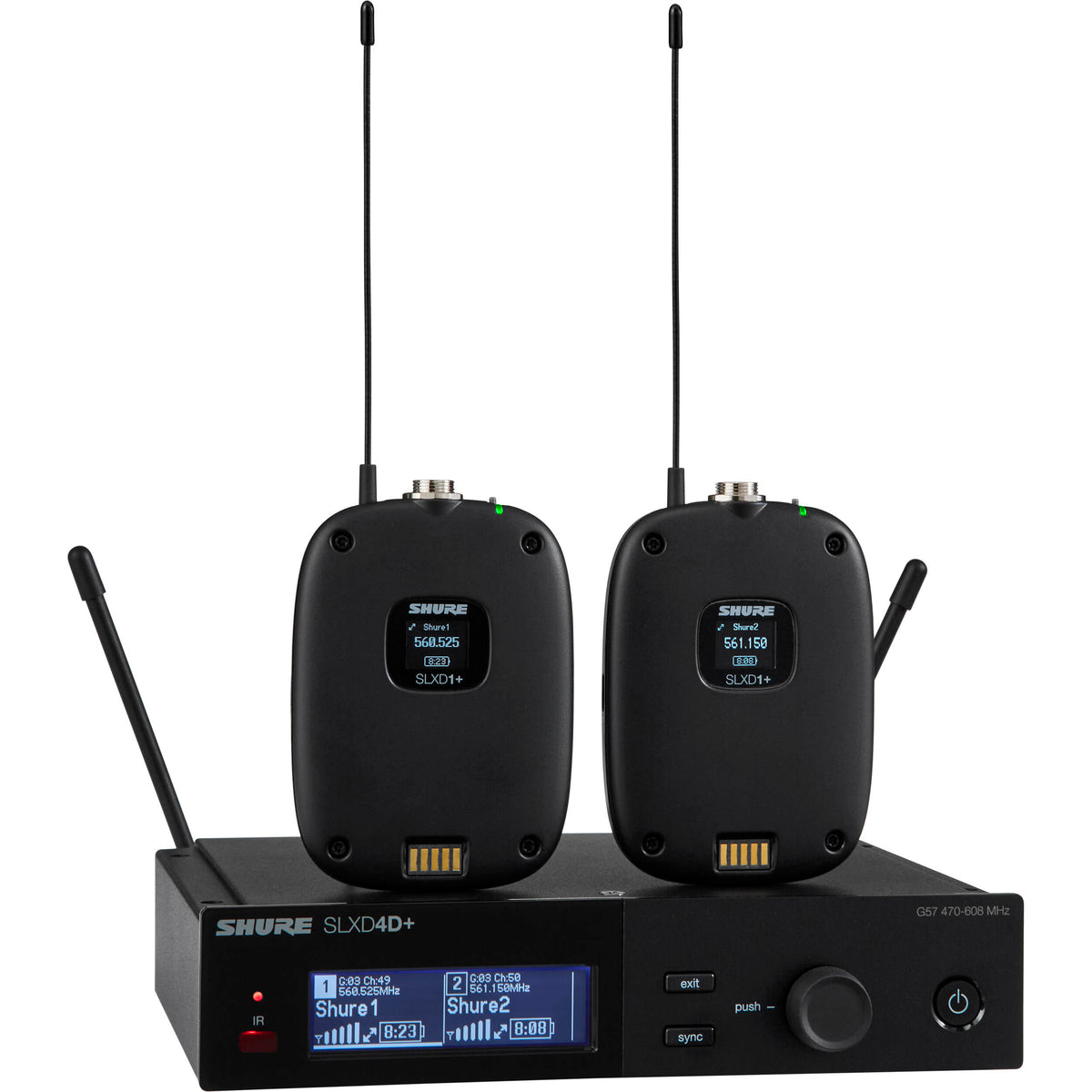Shure SLXD14D+ Dual Wireless Bodypack System - G57 Frequency