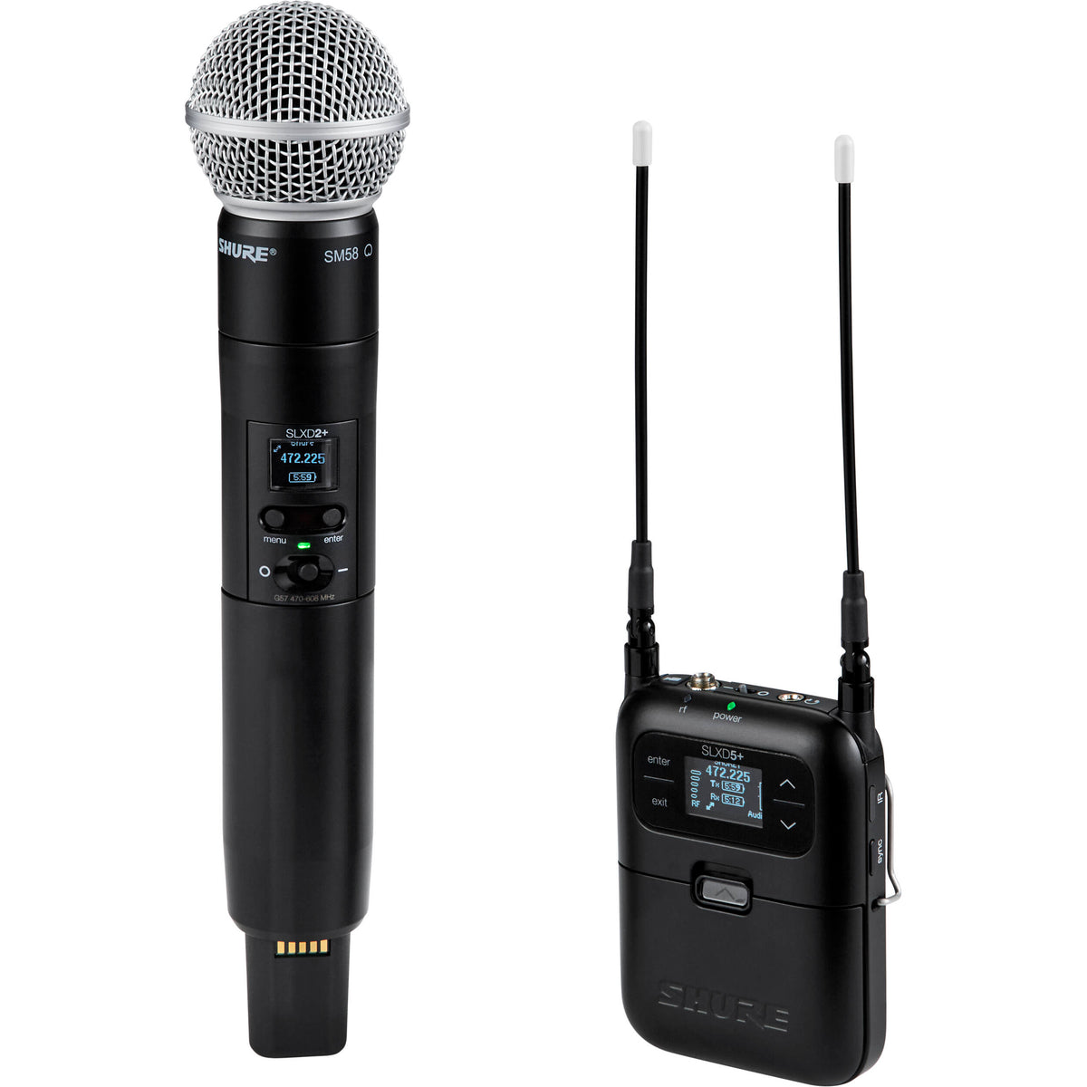 Shure SLXD25+/SM58 Digital Wireless Handheld System - G57 Frequency