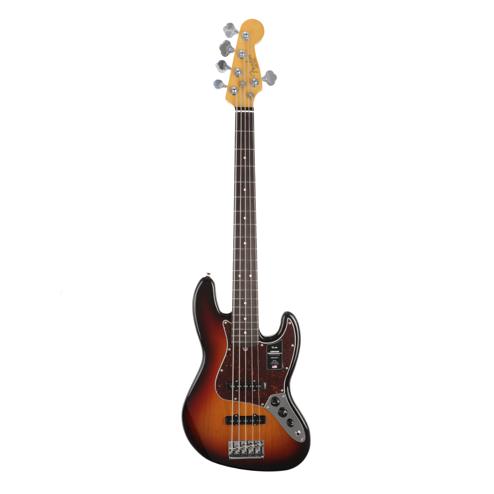 Fender American Pro II Jazz Bass V, Rosewood Fingerboard - 3-Color Sunburst