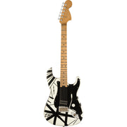 EVH Striped Series '78 Eruption Relic Electric Guitar - White With Black Stripes