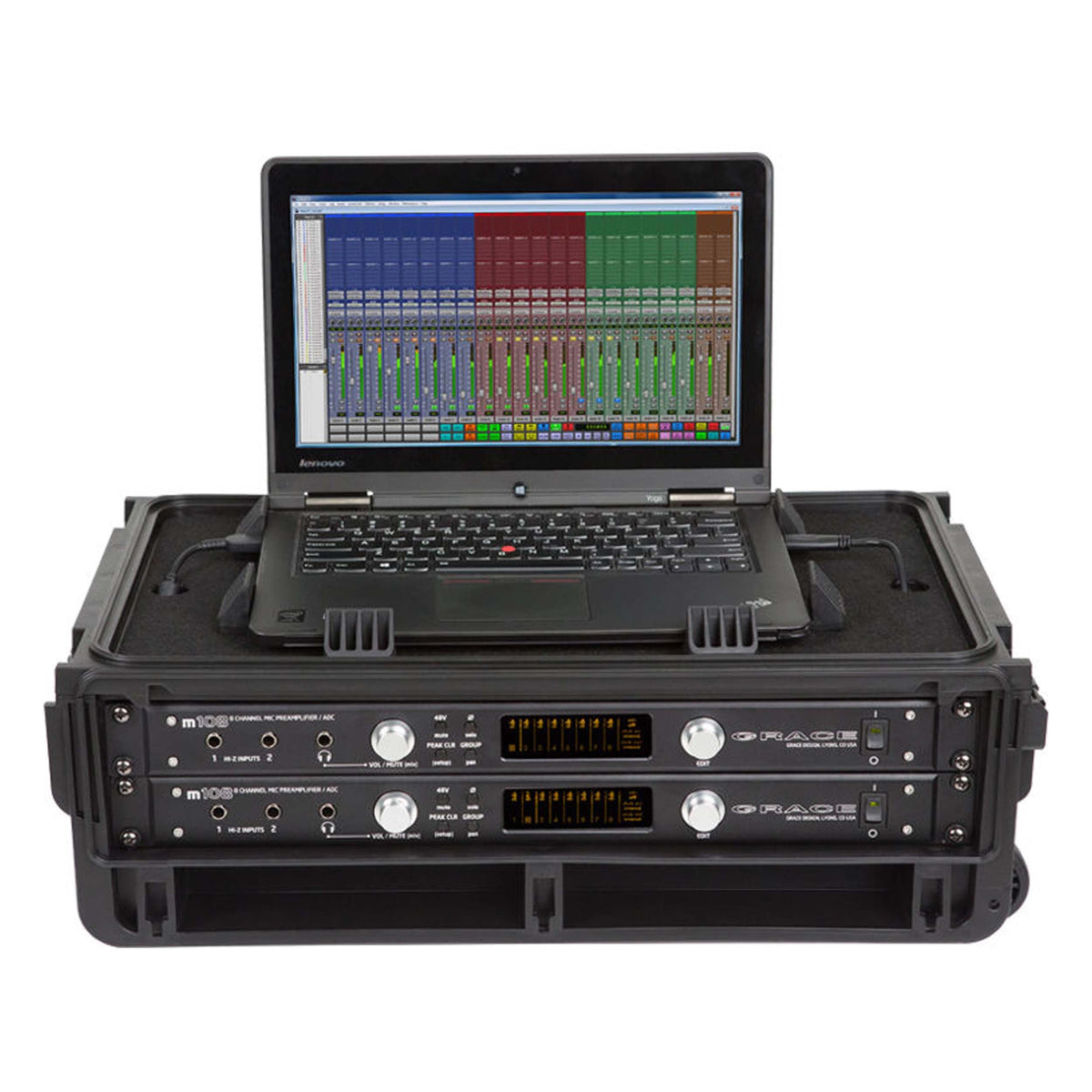 SKB Injection-Molded 2 RU Studio Flyer Rack Case