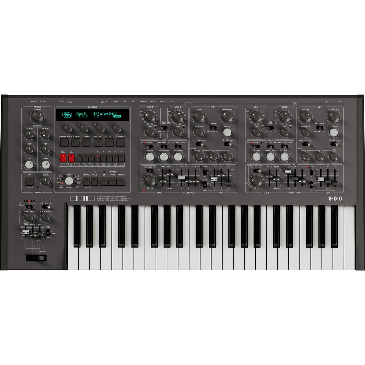 UDO Audio DMNO 8 Voice Analog Hybrid Synthesizer - Black