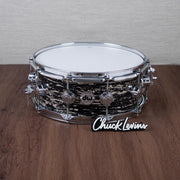 DW 5.5 x 14-Inch Collector's 333 Maple Snare Drum - Black Oyster Glass