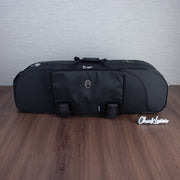 Marcus Bonna Compact Case for Tenor Trombone with Music Bag and Trombone Stand Strap - Black Nylon