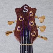 Ken Smith BSR-5TNE-FW Black Tiger Elite 5-String Electric Bass Guitar - Figured Walnut - #5TNE706526