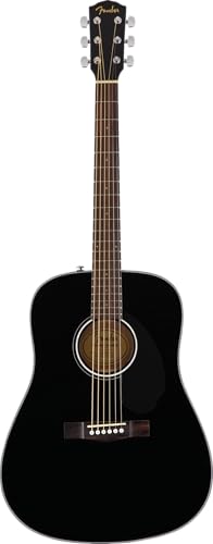 Fender CD-60S Solid Top Dreadnought Acoustic Guitar - Black