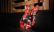 EVH Striped Series Frankie Relic Electric Guitar - Red with Black Stripes