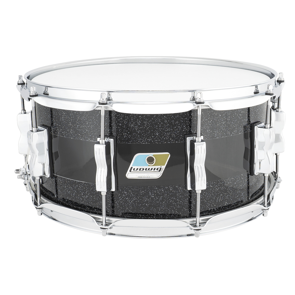 Ludwig VistaLite VL50 6.5x14 50th Anniversary Snare - Black Sparkle/Smoke
