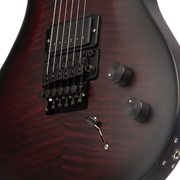 PRS Dustie Waring Signature CE24 Electric Guitar - Satin Fire Red w/Black Wrap Custom Color