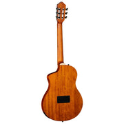 Ortega Tour Player Series Thinline Crossover Nylon String Acoustic Electric - Flamed Maple Blue