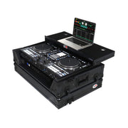 ProX XS-RANESYSONEWLTBLLED Flight Case For RANE SYSTEM ONE Dj Controller Sliding Laptop Shelf & Wheels - Black
