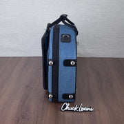 Marcus Bonna Alto and Curved Neck Soprano Double Saxophone Case - Cationic Blue