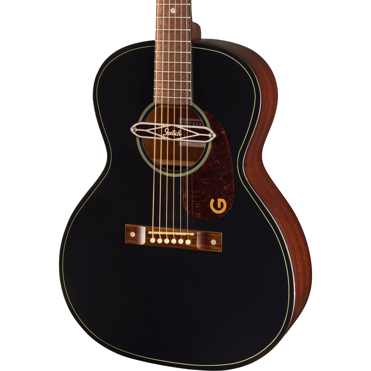 Gretsch Jim Dandy™ Deltoluxe Concert Acoustic Electric Guitar, Black Top