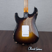 Fender Custom Shop 70th Anniversary Limited Edition 1954 Stratocaster Super Heavy Relic Electric Guitar - Wide Fade 2-Tone Sunburst - #XN4059