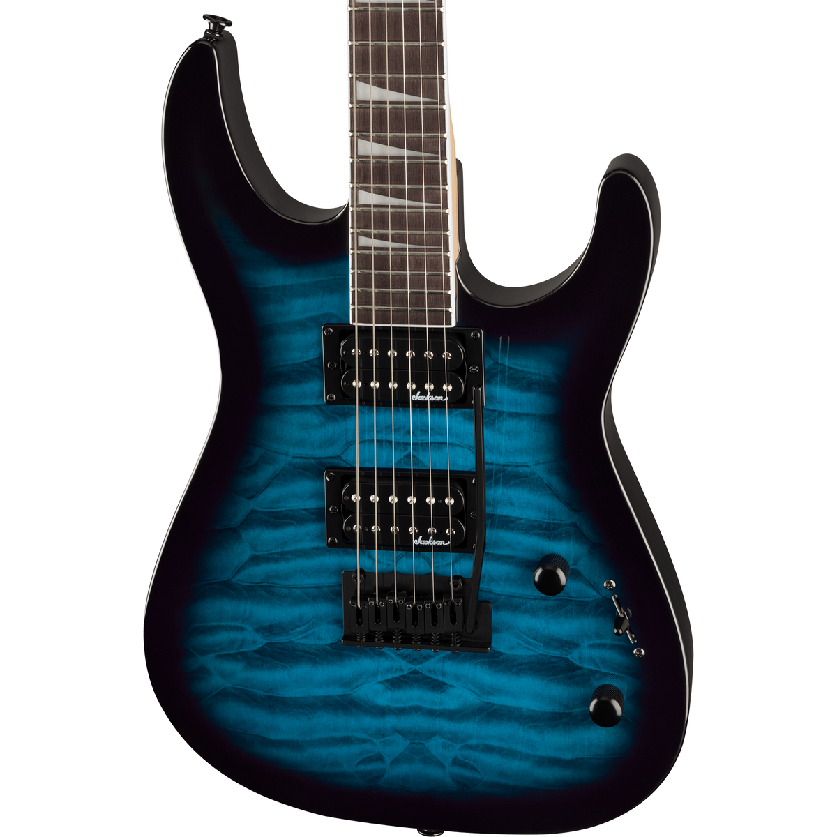 Jackson JS Series Dinky® JS20 DKQ 2PT Electric Guitar, Transparent Blue
