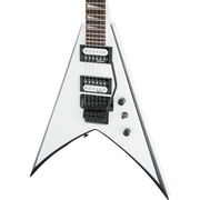 Jackson JS Series King V JS32 Electric Guitar - White with Black Bevels