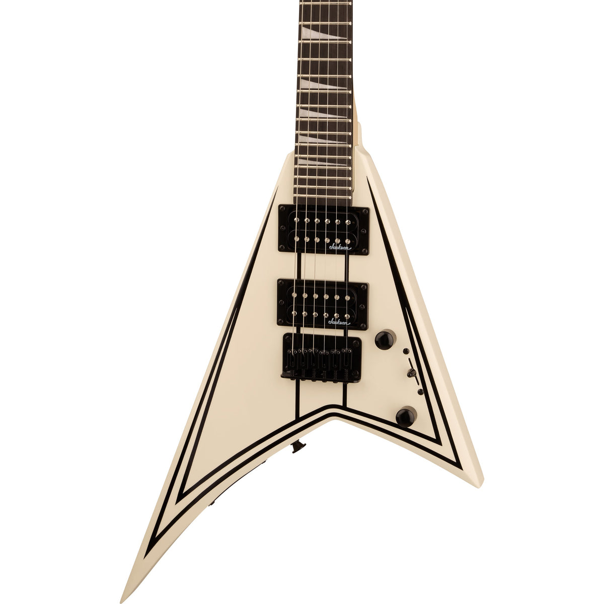 Jackson RR Minion JS1XM Electric Guitar - Snow White with Black Pinstripes