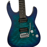Charvel Pro-Mod Plus DK24 HH 2PT EB QM Electric Guitar - Chlorine Burst