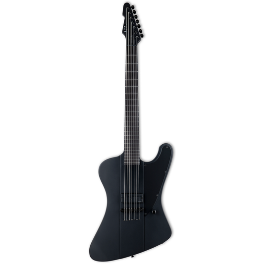 ESP LTD Phoenix-7 Baritone Black Metal 7-String Electric Guitar - Black Satin